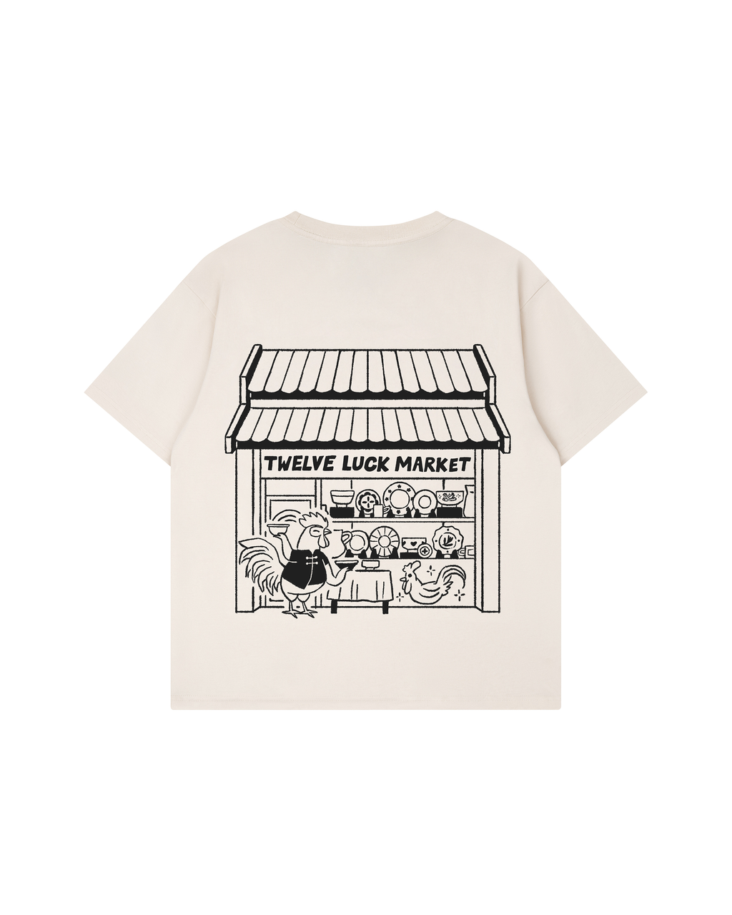 Twelve Luck Market T-Shirt - Rooster