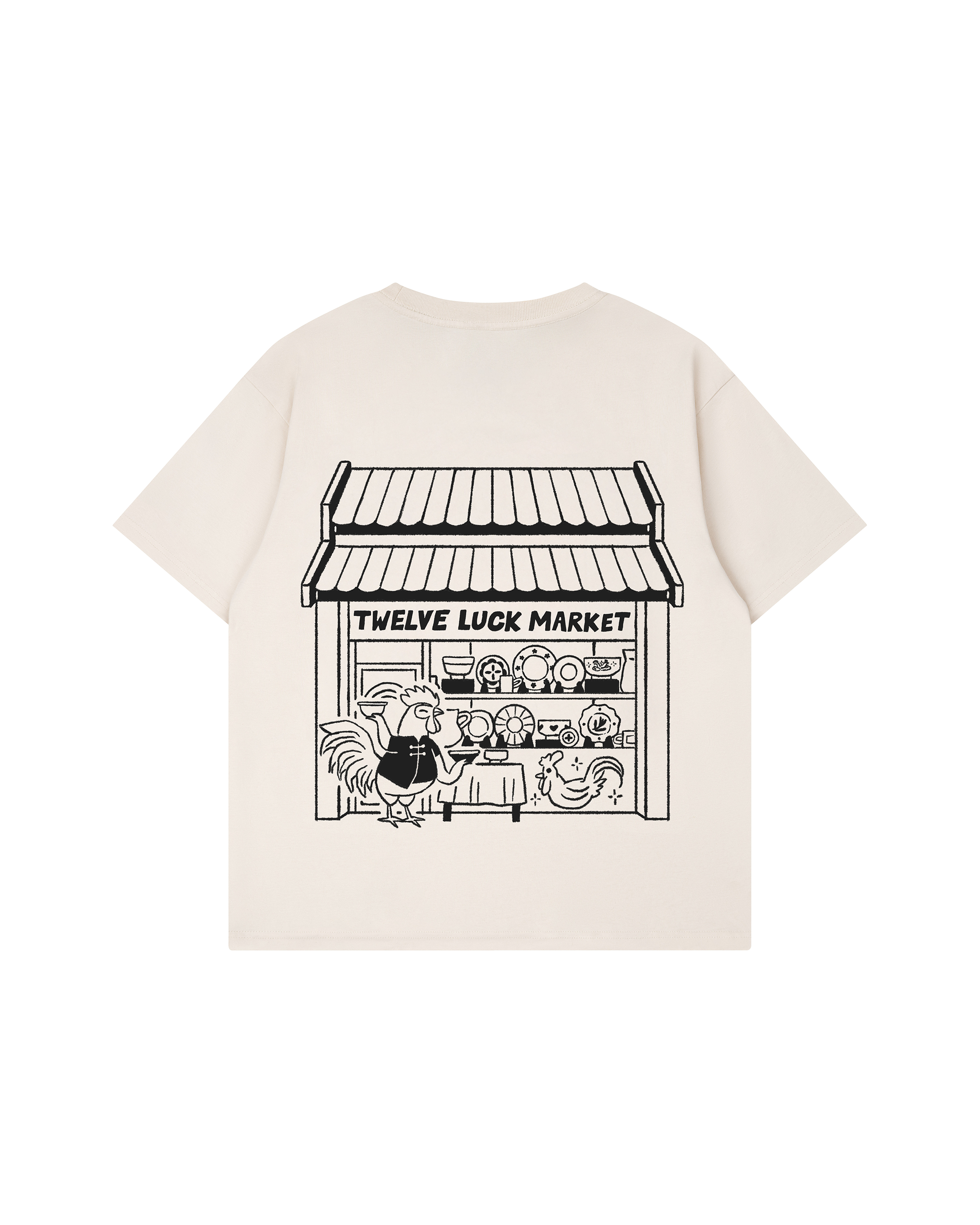 Twelve Luck Market T-Shirt - Rooster
