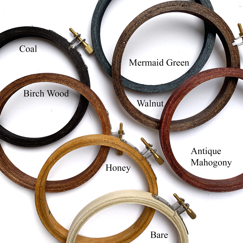 Stained Embroidery Wooden Hoop