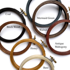 Stained Embroidery Wooden Hoop