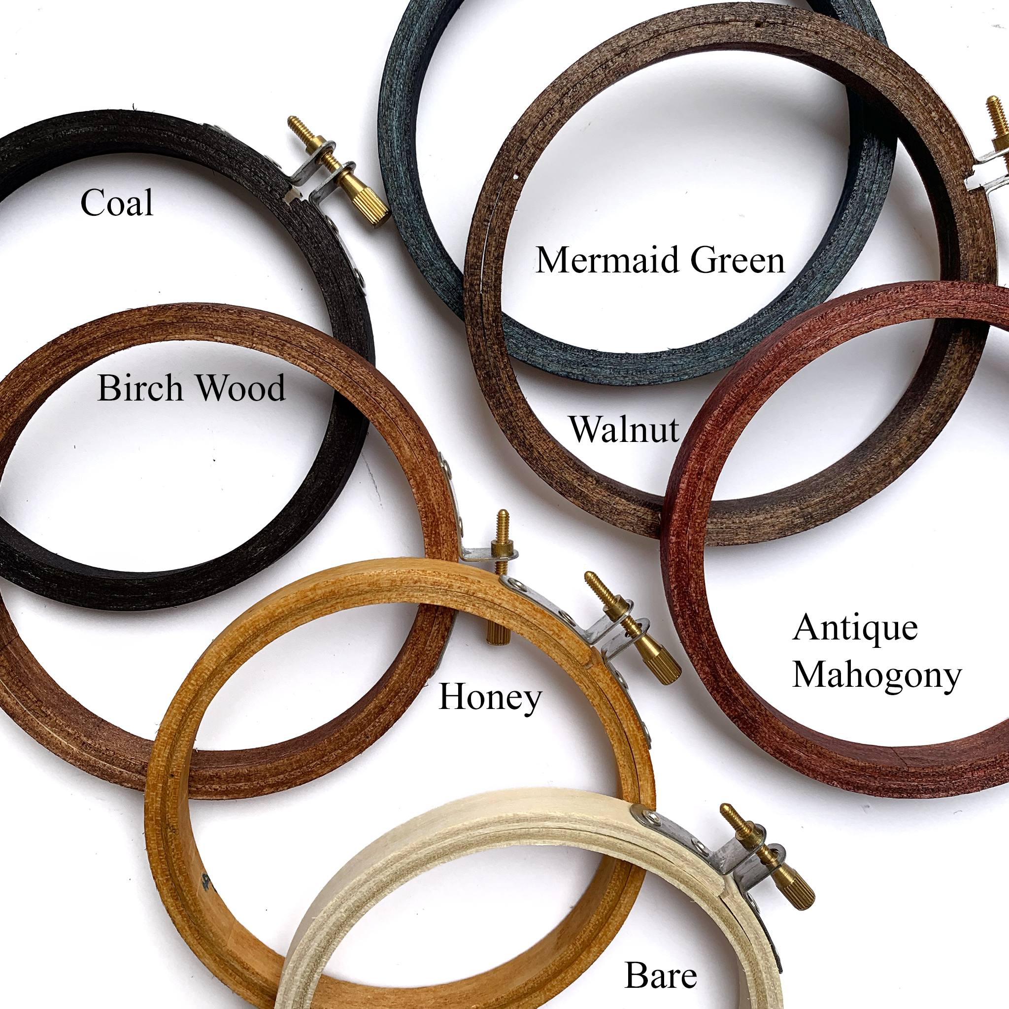 Stained Embroidery Wooden Hoop