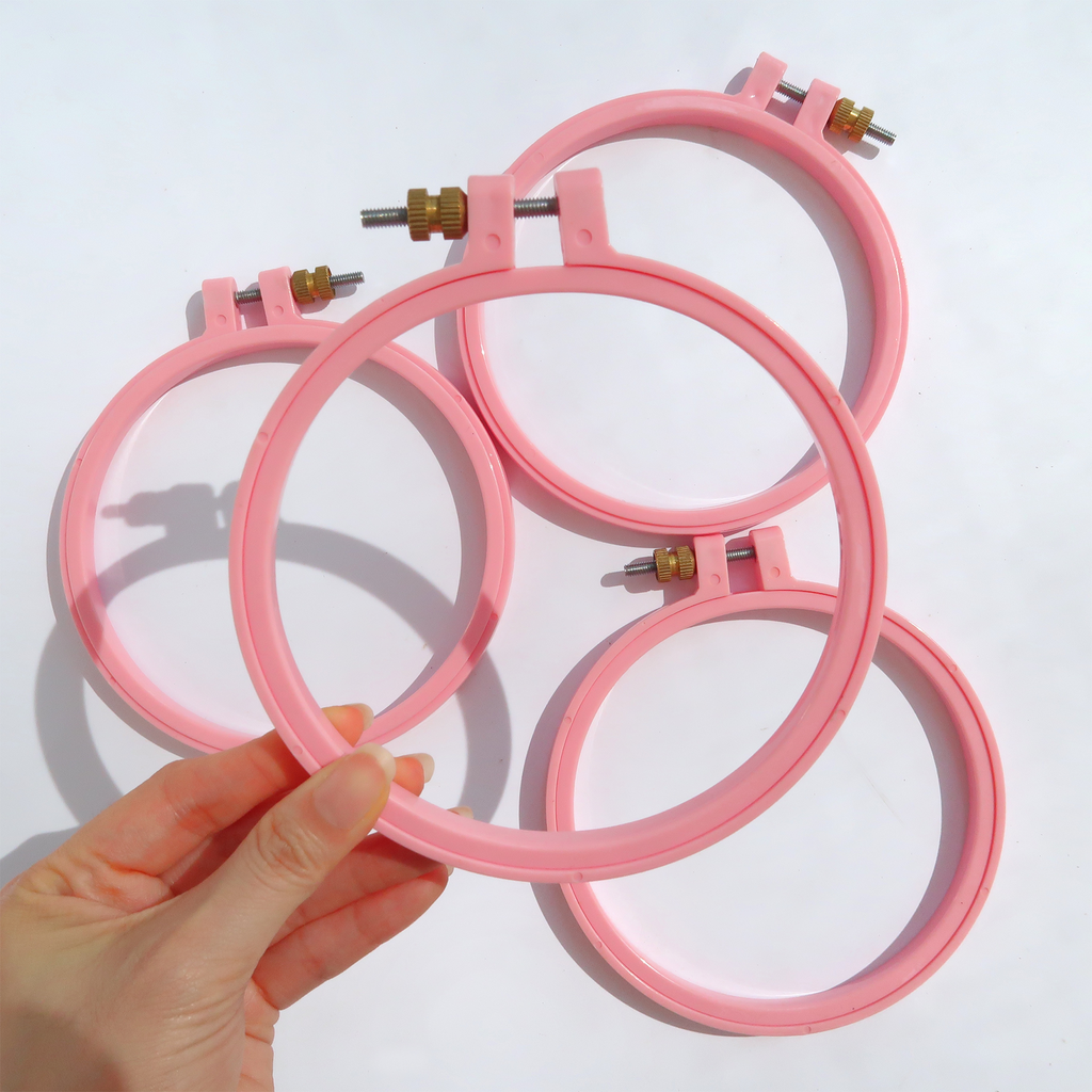 Embroidery Plastic Hoop (Pastel)