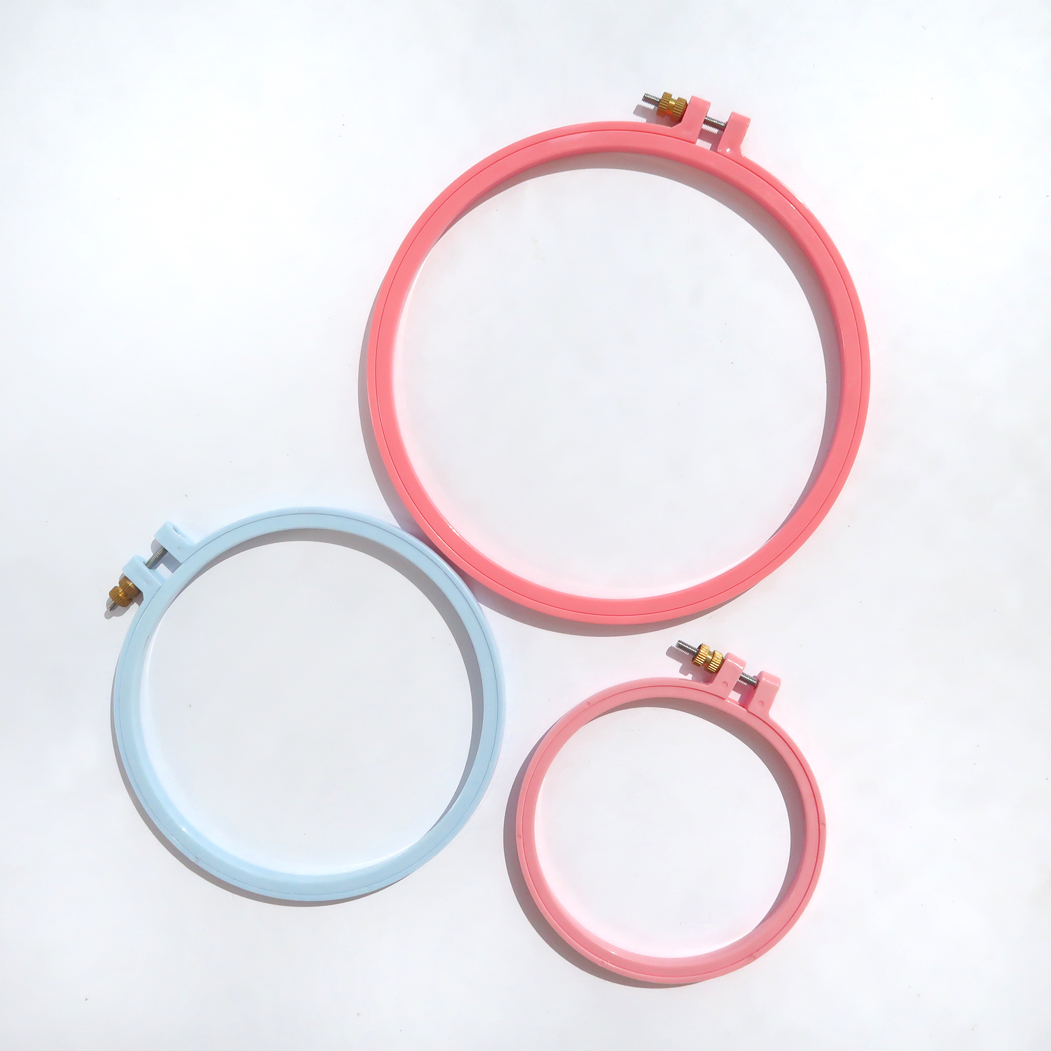 Embroidery Plastic Hoop (Pastel)