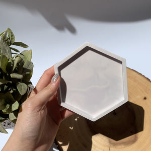 Hexagon Coaster - Lilac Watercolour