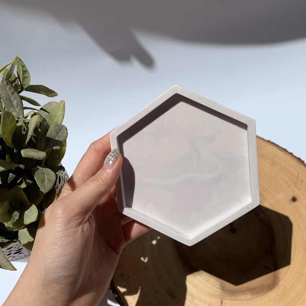 Hexagon Coaster - Lilac Watercolour