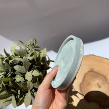 Load image into Gallery viewer, Fat Round Coaster - Dark Sage Marbled
