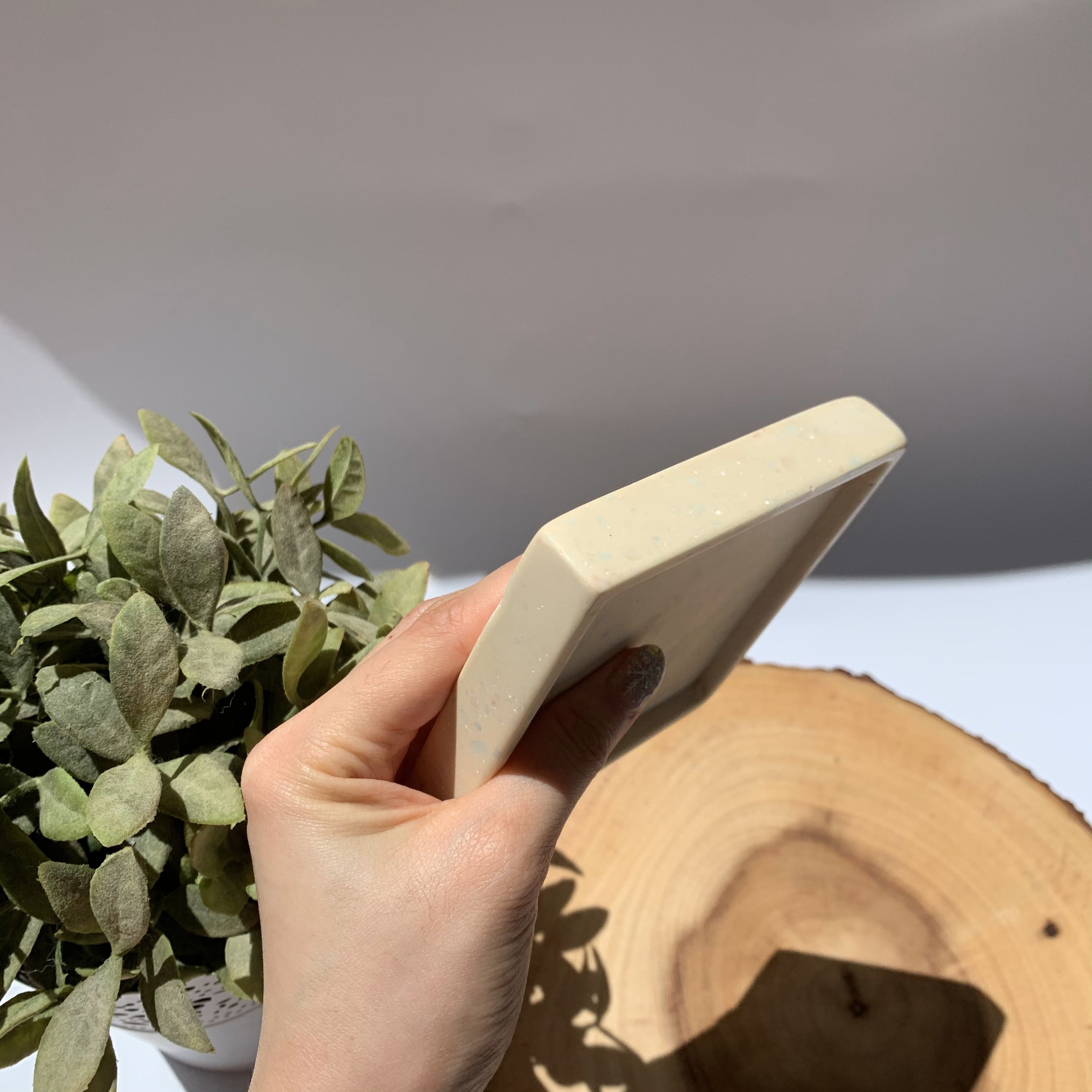 Square Coaster - Butter Speckled