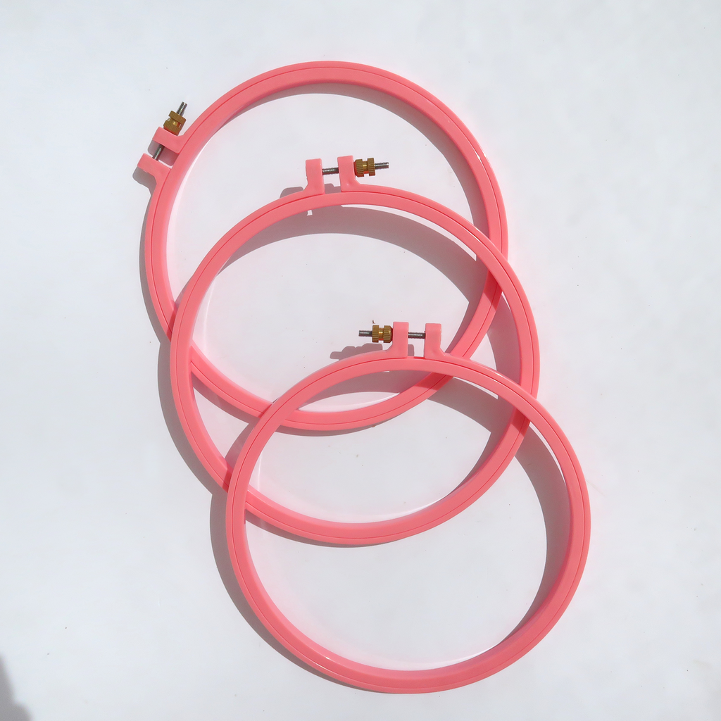 Embroidery Plastic Hoop (Pastel)