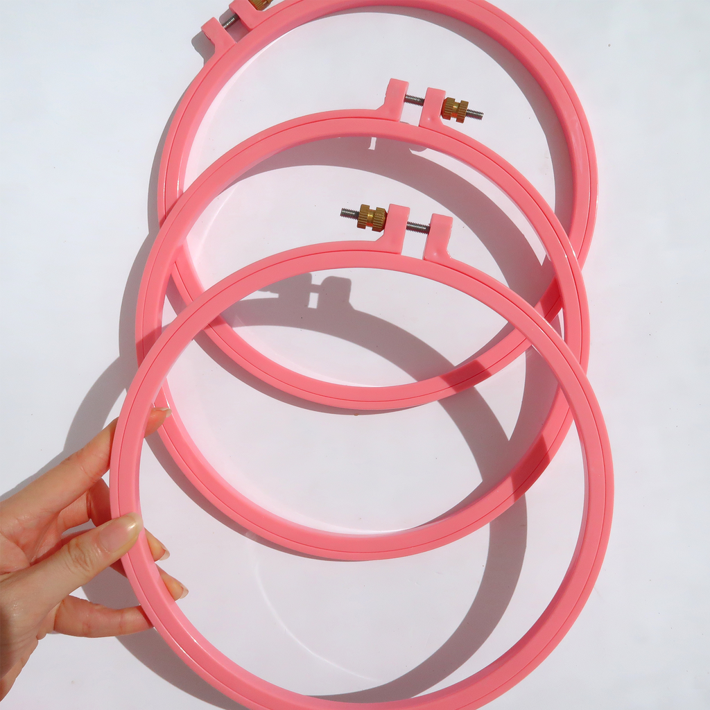 Embroidery Plastic Hoop (Pastel)