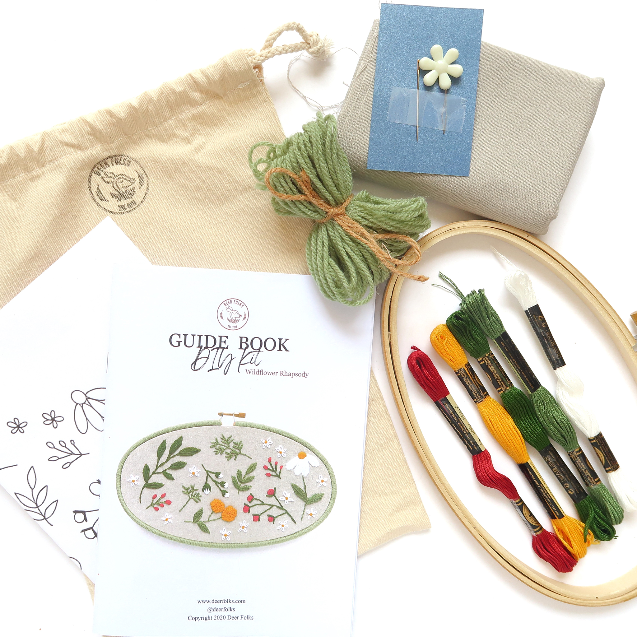 Embroidery DIY Kit - Wildflower Rhapsody